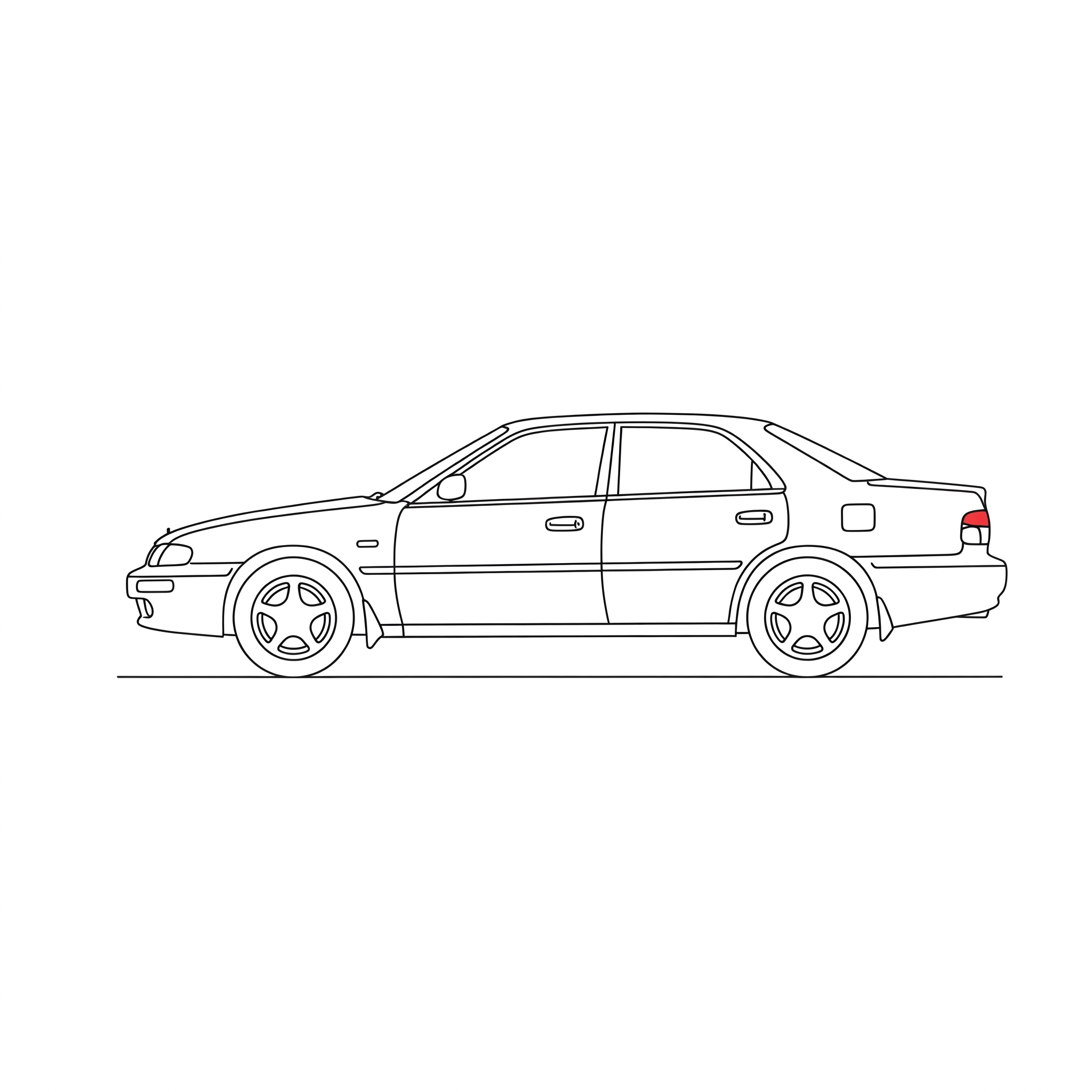 Illustrated profile outline of the Mazda Millenia -