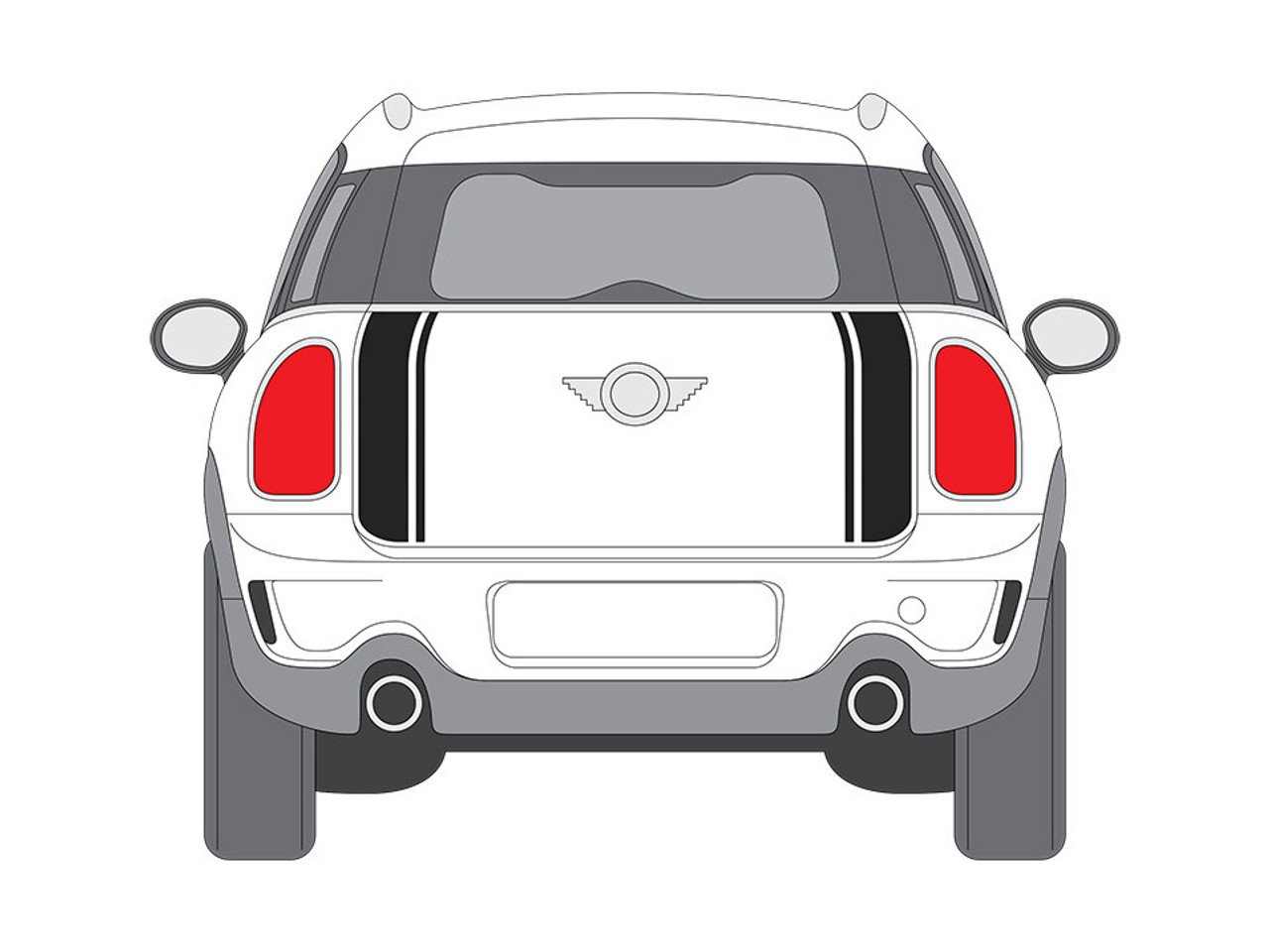Decal Sets for MINI Countryman R60 2011 to 2016 Boot Split