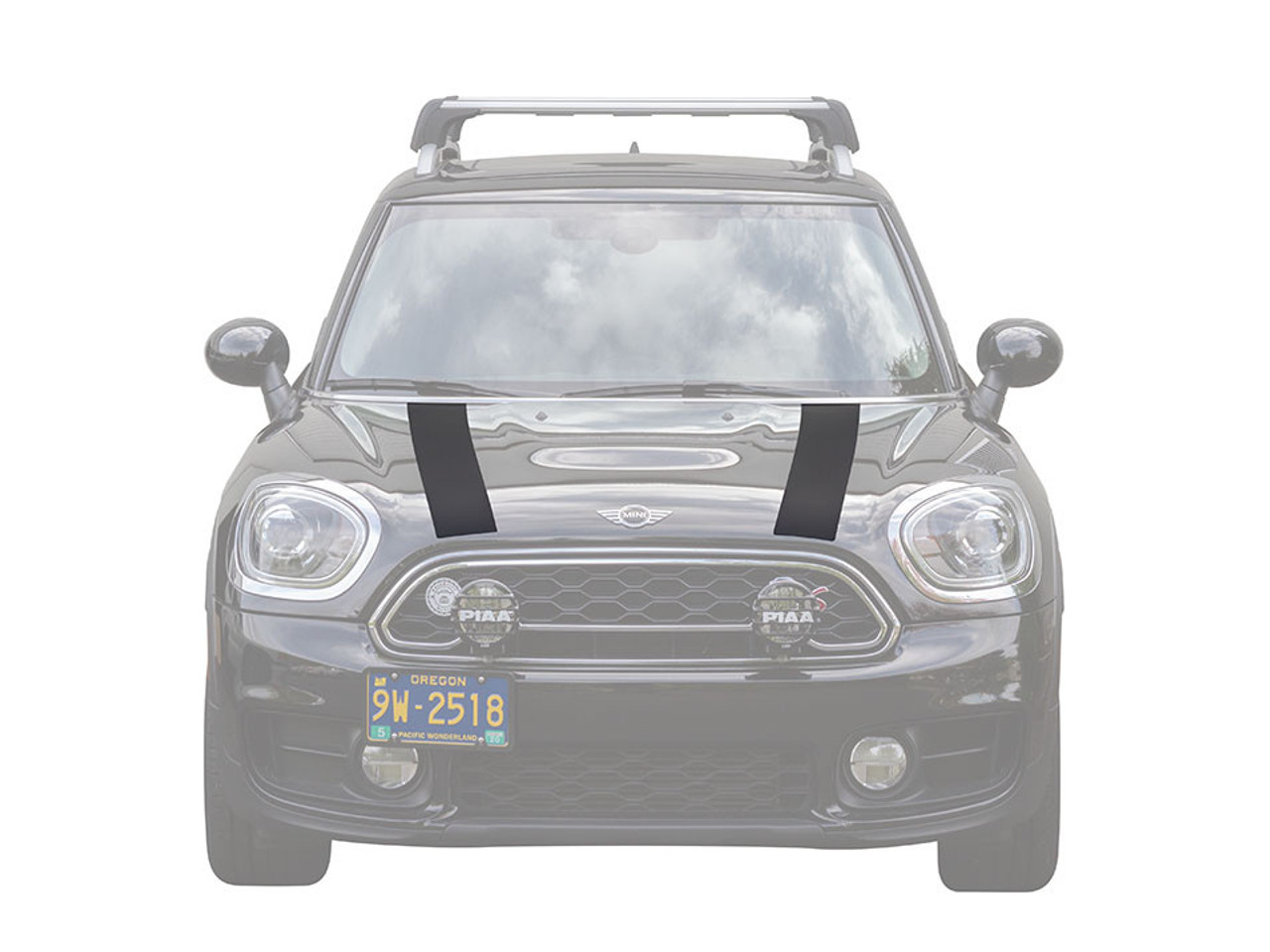 Decal Sets for MINI Cooper F56 2014 to 2024 Bonnet Stripes Matte Black