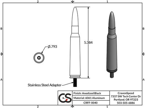 The Stubby Antenna for Chrysler Aspen 2007 to 2009 Bullet