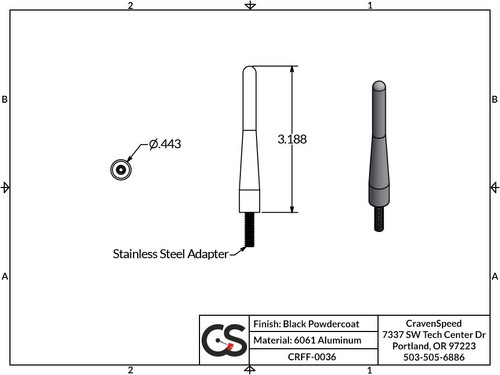 The Stubby Antenna for Ram Dakota 2011 to 2011 Original