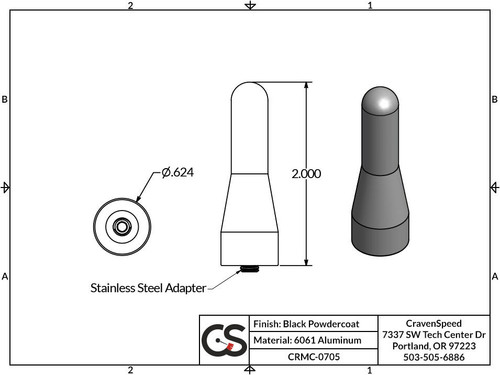 The Stubby Antenna for Ford Fusion 2nd gen 2013 to 2020 Junior