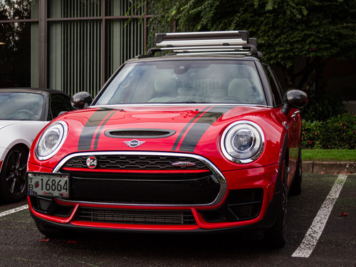 Decal Sets for MINI Clubman F54 2016 to 2024 Bonnet Split Stripes Matte White