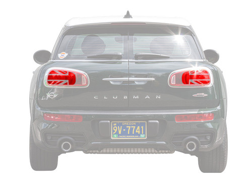 Decal Sets for MINI Clubman F54 2016 to 2024 Union Jack Tail Light Overlays Transparent Dark Gray