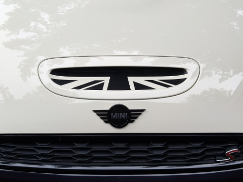 Decal Sets for MINI Cooper F55 2014 to 2024 Union Jack Bonnet Scoop Matte Black