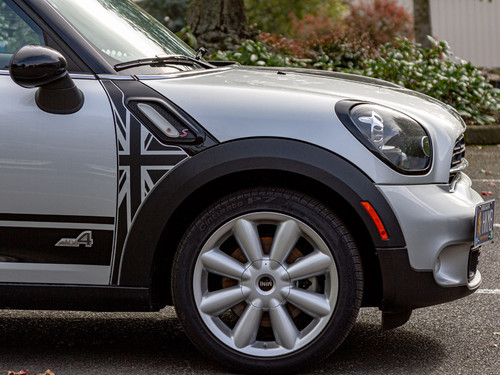 Decal Sets for MINI Countryman R60 2011 to 2016 Union Jack Side Scuttles Gloss White