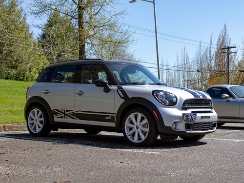 Decal Sets for MINI Countryman R60 2011 to 2016 All4 Union Jack Side Stripes Gloss White