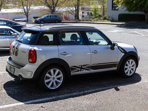 Decal Sets for MINI Countryman R60 2011 to 2016 Union Jack Side Stripes Gloss Black
