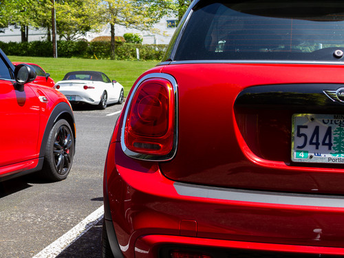 Decal Sets for MINI Cooper F55 2014 to 2024 Union Jack Tail Light Overlays Transparent Dark Red