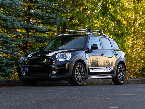 Decal Sets for MINI Countryman F60 2017 to 2024 Bonnet Split Stripes Matte Black