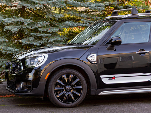 Decal Sets for MINI Countryman F60 2017 to 2025 Bonnet Split Stripes Gloss Black