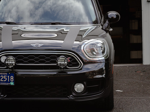 Decal Sets for MINI Countryman F60 2017 to 2024 Bonnet Stripes Gloss White