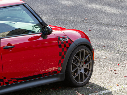 Decal Sets for MINI Cooper R53 2001 to 2006 Checkered Side Scuttle Panel Gloss White