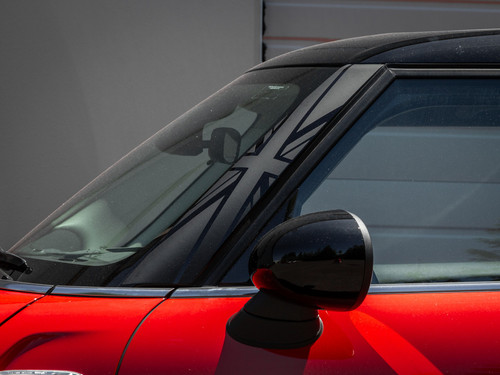 Decal Sets for MINI Cooper F56 2014 to 2024 Union Jack A-Pillar Matte White