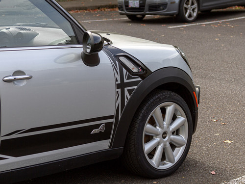 Decal Sets for MINI Paceman R61 2013 to 2016 Union Jack Side Scuttles Gloss White