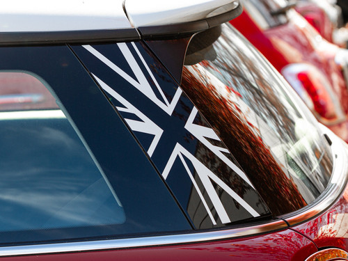 Decal Sets for MINI Cooper F56 2014 to 2024 Union Jack C-Pillar Matte White