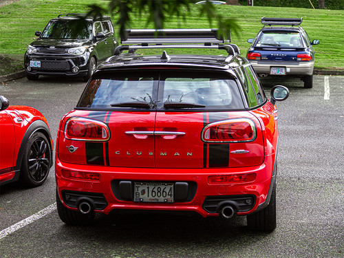Blackout Beltline Trim Kit installed on MINI Coooper Clubman
