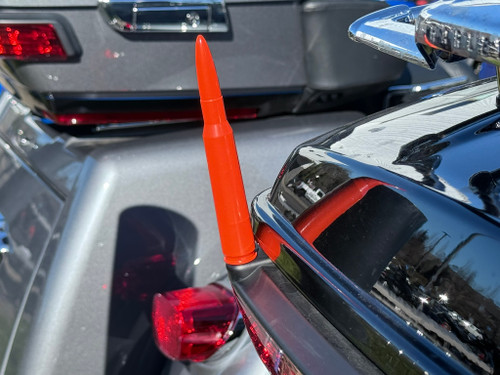 The Stubby Antenna for Harley-Davidson Tri Glide 2009 to 2023 Orange Bullet