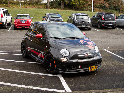 Abarth with roof trim protector from CravenSpeed