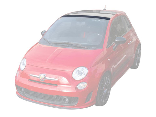 A Fiat 500 Abarth with the CravenSpeed roof trim protector installed.