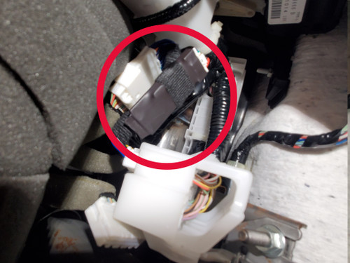 ACC Power controller wiring harness in place on vehicle