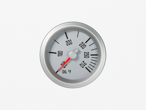 Performance Gauges for All Vehicles Marshall Instruments - Oil Temperature (°F) Silver Bezel