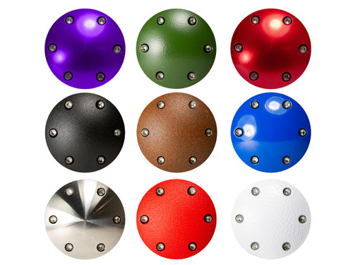 An array of the CravenSpeed Swappable Shift Knob Caps in various colors.