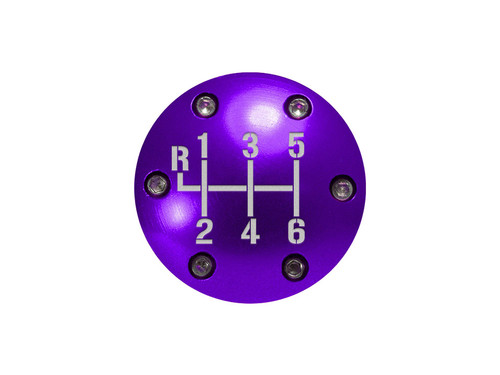 Swappable Shift Knob Cap for All Vehicles Surplus 6-Speed Purple (Anodized)