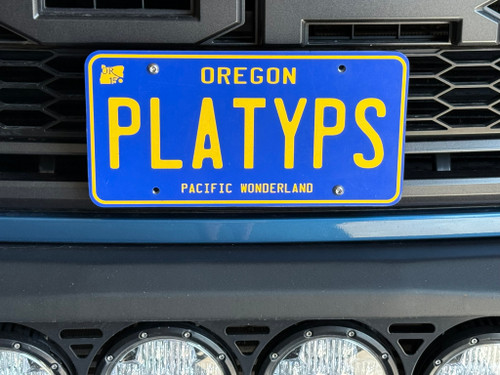 The Platypus License Plate Mount for Ford F-150 Raptor 2nd gen 2017 to 2020