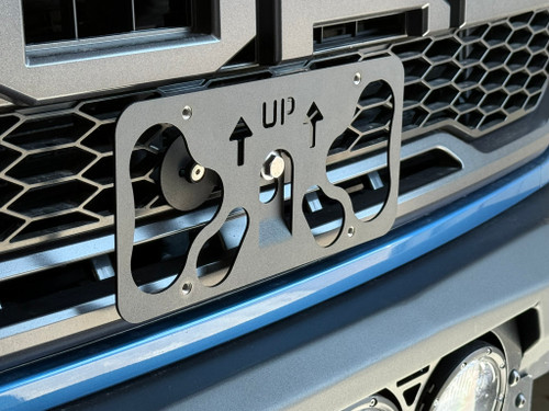 The Platypus License Plate Mount for Ford F-150 Raptor 2nd gen 2017 to 2020