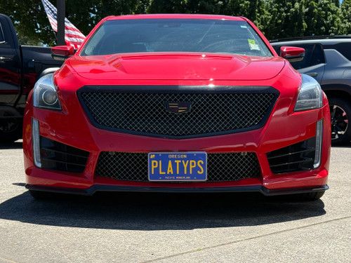 The Platypus License Plate Mount for Cadillac CTS-V 3rd gen 2016 to 2019