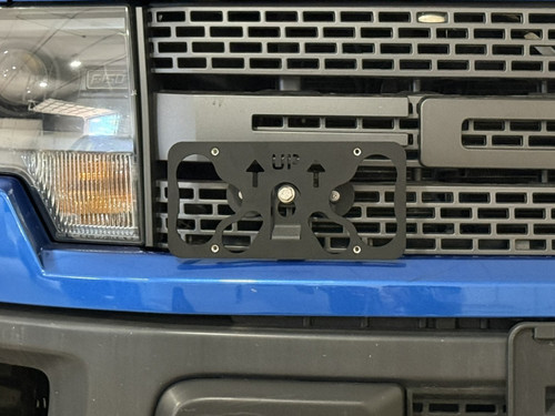 The Platypus License Plate Mount for Ford F-150 Raptor 1st gen 2010 to 2014
