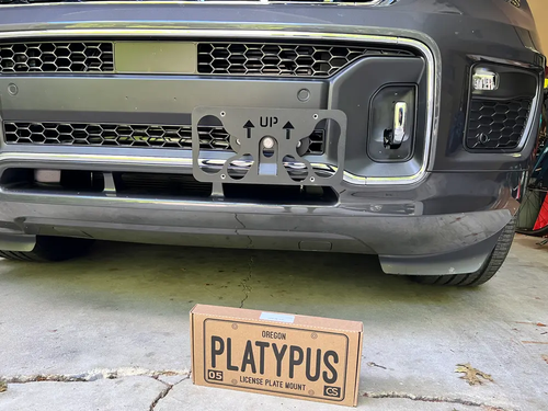 The Platypus License Plate Mount for Jeep Cherokee KL 2014 to 2023 Base