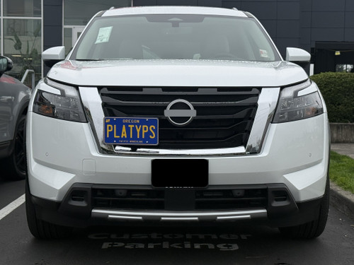 The Platypus License Plate Mount for Nissan Pathfinder 4th gen R53 2022 to 2025