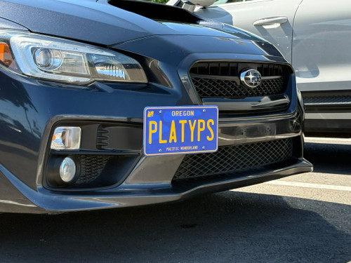 The Platypus License Plate Mount for Subaru WRX VA 2015 to 2021 All trims and models