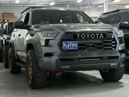 The Platypus License Plate Mount for Toyota Sequoia 3rd gen XK80 2023 to 2026