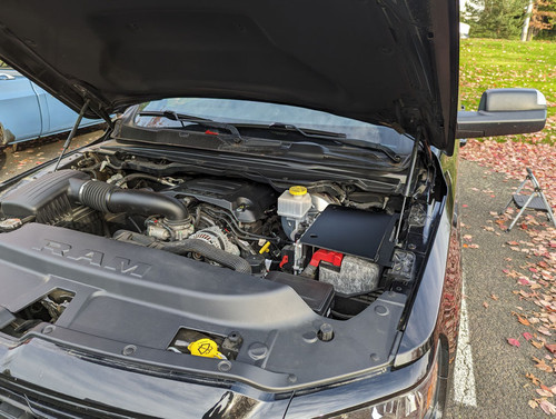 The CravenSpeed Battery Shield for the 5th Gen RAM 1500 truck.