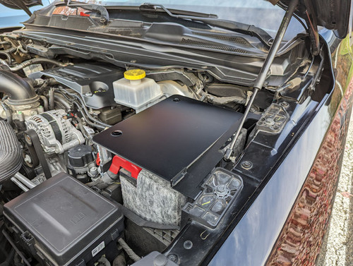 The CravenSpeed Battery Shield for the 5th Gen RAM 1500 truck.