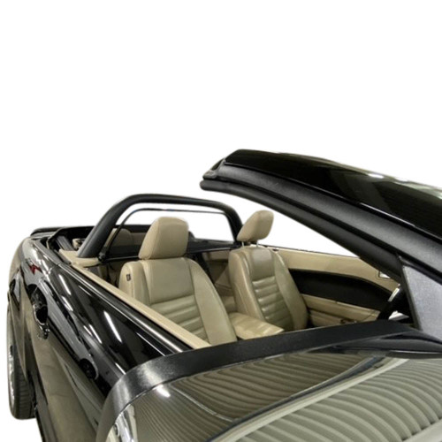 Convertible Wind Deflector for Ford Mustang 6th gen 2015 to 2023 Lightbar, Drilling Required installed on the car zoomed out