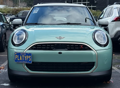 The Platypus License Plate Mount for MINI Cooper F66 2025 to 2028