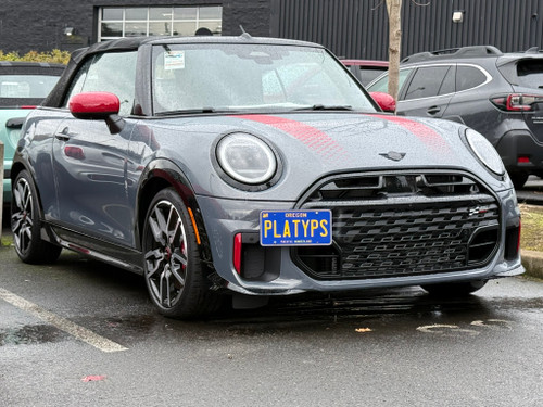 The Platypus License Plate Mount shown on 4th gen JCW Cooper. 