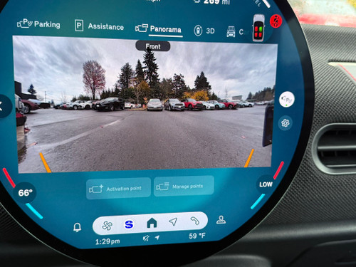 When installed correctly, the Platypus License Plate Mount should not interfere with the parking/proximity sensors or block the front-view/360 camera (if equipped).