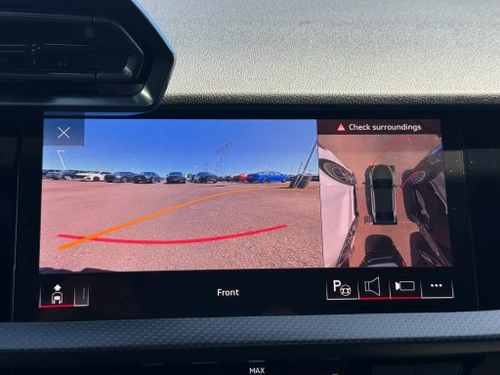 When installed correctly, the Platypus License Plate Mount should not interfere with the parking/proximity sensors or block the front-view/360 camera. 