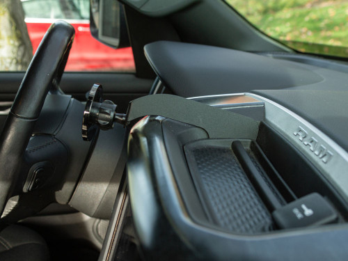 The Gemini Phone Mount for Ram 1500 5th gen 2019 to 2025 Qi2 Charger