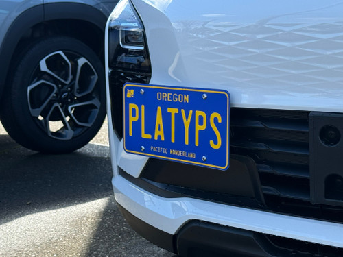 The Platypus License Plate Mount for Chevrolet Bolt 2nd gen 2027 to 2028