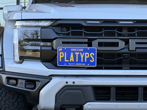 The Platypus License Plate Mount for Ford F-150 Raptor 3rd gen 2021 to 2025 2024-2027 Raptor &amp; Raptor R
