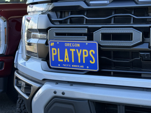 The Platypus License Plate Mount for Ford F-150 Raptor 3rd gen 2021 to 2025 2024-2027 Raptor & Raptor R
