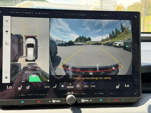 When installed correctly, the Platypus License Plate Mount should not interfere with the parking/proximity sensors. NOTE: The Platypus will be slightly visible on-screen. 