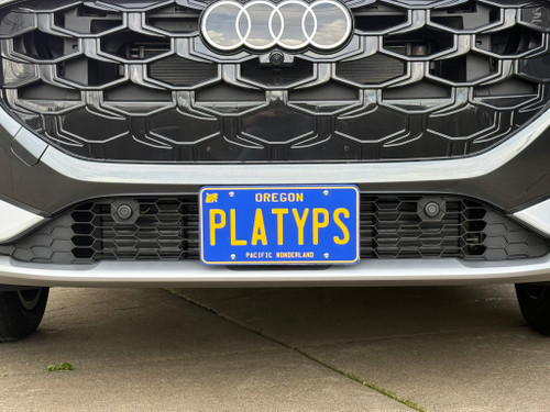 The Platypus License Plate Mount for Audi Q3 3rd gen FJ 2026 to 2027
