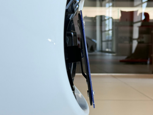 Due to the styling of the grille, the Platypus License Plate Mount may be slightly angled once installed.
